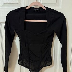 ASOS Black Long Sleeve Bodysuit